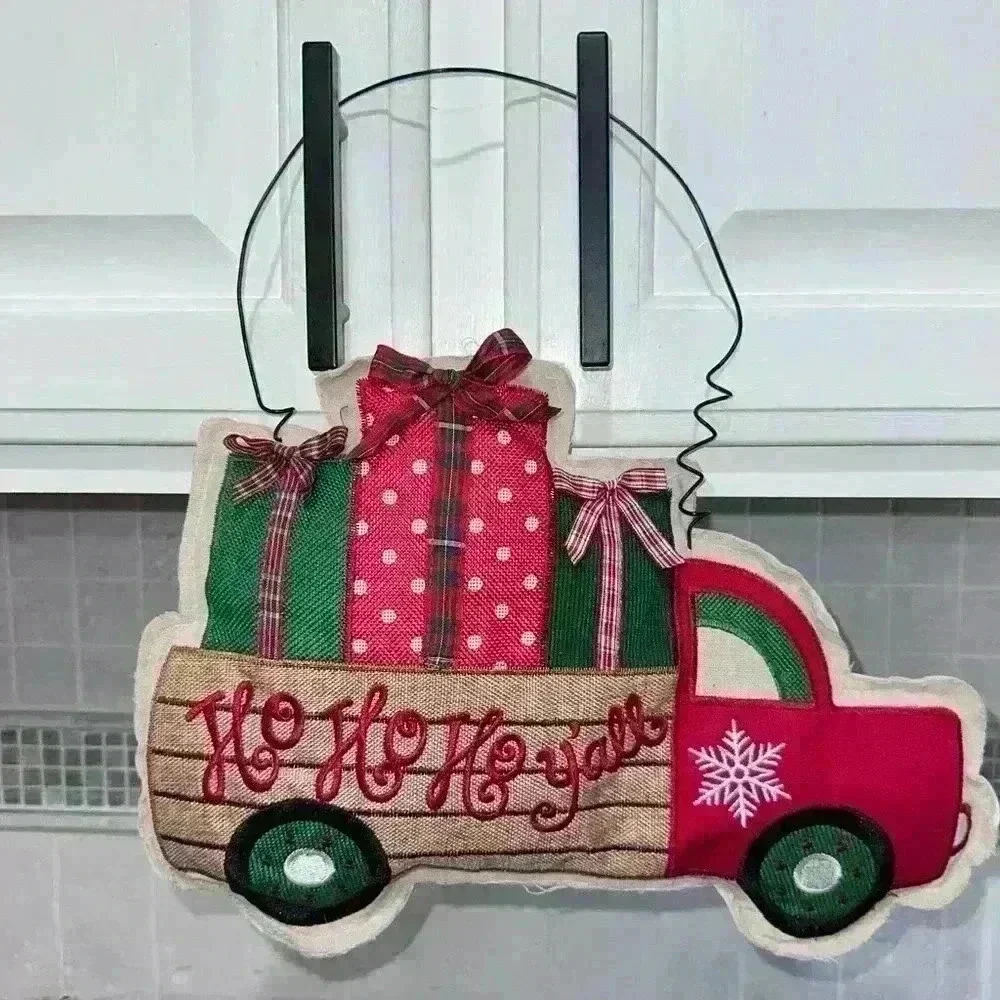 “Ho, Ho, Ho Y’all” Christmas Monogrammed Door Hanger